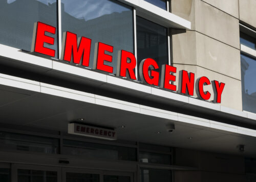 hospital emergency sign